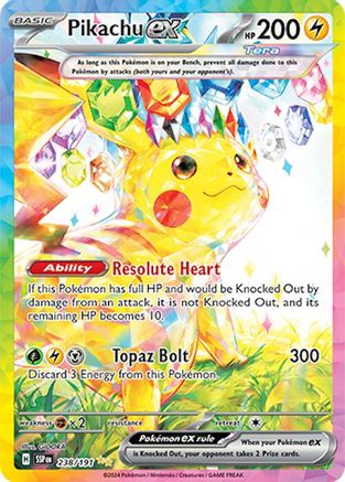 Pikachu ex 238/191 - Holofoil Surging Sparks