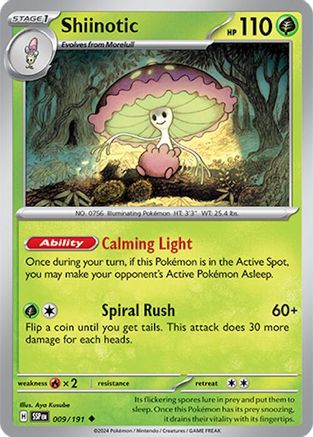 Shiinotic 009/191 - Reverse Holofoil Surging Sparks - Uncommon