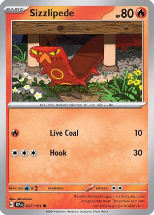 Sizzlipede 027/191 - Reverse Holofoil Surging Sparks - Common