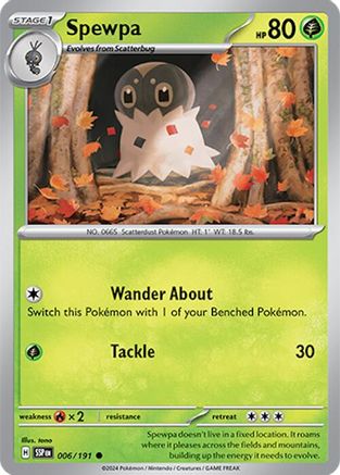 Spewpa 006/191 - Reverse Holofoil Surging Sparks - Common