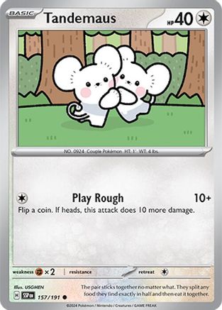 Tandemaus 157/191 - Reverse Holofoil Surging Sparks - Common