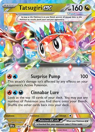 Tatsugiri ex 142/191 - Holofoil Surging Sparks - Double Rare