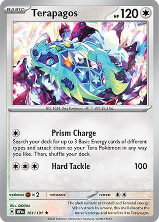 Terapagos 161/191 - Reverse Holofoil Surging Sparks - Rare