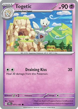 Togetic 071/191 - Reverse Holofoil Surging Sparks - Common