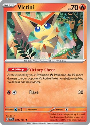 Victini 021/191 - Reverse Holofoil Surging Sparks - Uncommon