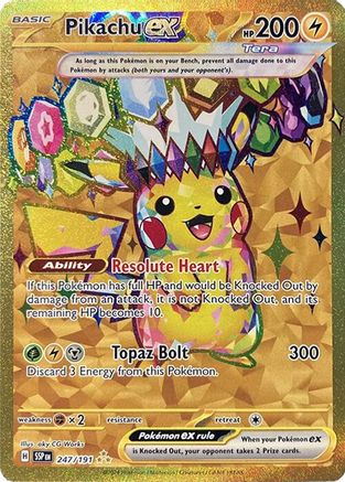 Pikachu ex 247/191 - Holofoil Surging Sparks