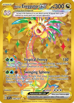 Alolan Exeggutor ex 248/191 - Holofoil Surging Sparks - Hyper Rare