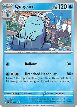 Quagsire 156  - Holofoil SV Scarlet & Violet Promo Cards