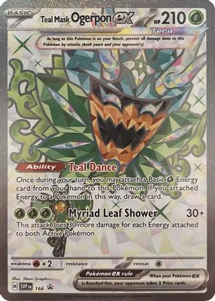 Teal Mask Ogerpon ex 166  - Holofoil SV Scarlet & Violet Promo Cards