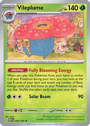 Vileplume 045/165  Deck Exclusives