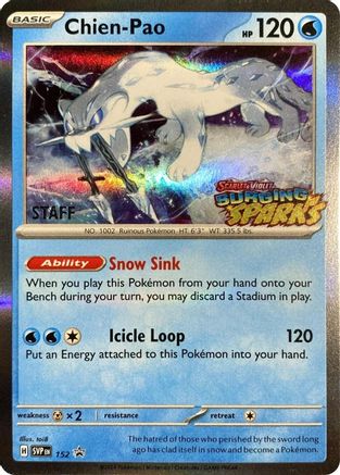 Chien (Staff) 152  - Holofoil SV Scarlet & Violet Promo Cards