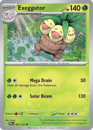 Exeggutor 002/131 - Reverse Holofoil Prismatic Evolutions