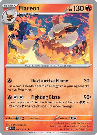 Flareon 013/131 - Reverse Holofoil Prismatic Evolutions