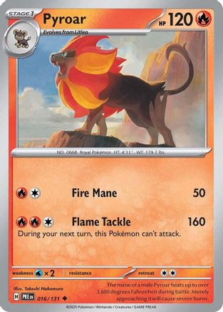 Pyroar 016/131 - Reverse Holofoil Prismatic Evolutions