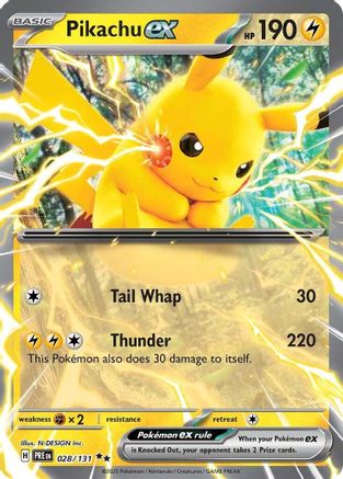 Pikachu ex 028/131 - Holofoil Prismatic Evolutions