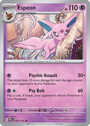 Espeon 033/131 - Reverse Holofoil Prismatic Evolutions