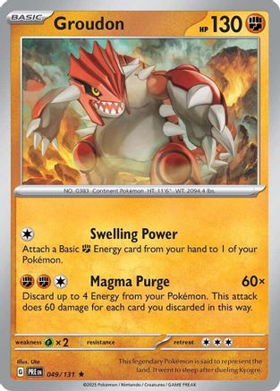 Groudon 049/131 - Holofoil Prismatic Evolutions