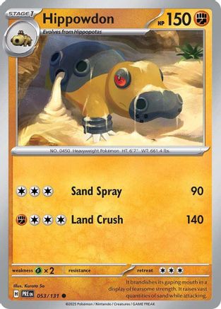 Hippowdon 053/131 - Reverse Holofoil Prismatic Evolutions