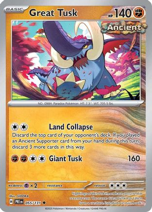 Great Tusk 055/131 - Reverse Holofoil Prismatic Evolutions