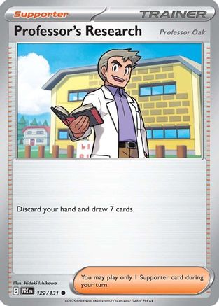 Professor's Research [Professor Oak] 122/131 - Reverse Holofoil Prismatic Evolutions