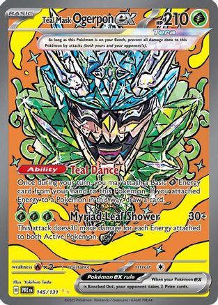 Teal Mask Ogerpon ex 145/131 - Holofoil Prismatic Evolutions