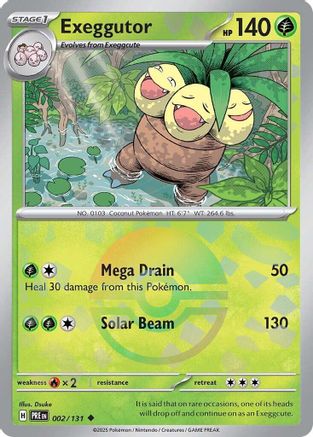 Exeggutor (Poke Ball Pattern) 002/131 - Holofoil Prismatic Evolutions