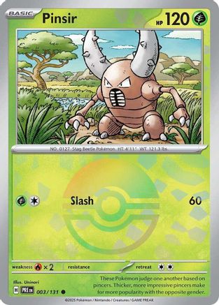 Pinsir (Poke Ball Pattern) 003/131 - Holofoil Prismatic Evolutions