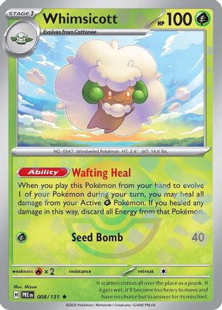 Whimsicott (Poke Ball Pattern) 008/131 - Holofoil Prismatic Evolutions