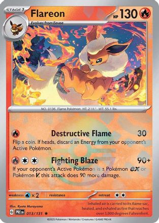 Flareon (Poke Ball Pattern) 013/131 - Holofoil Prismatic Evolutions