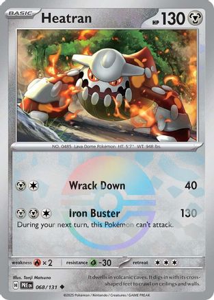 Heatran (Poke Ball Pattern) 068/131 - Holofoil Prismatic Evolutions