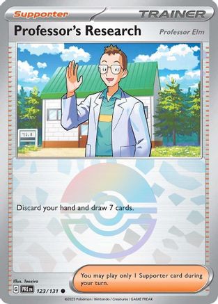 Professor's Research [Professor Elm] (Poke Ball Pattern) 123/131 - Holofoil Prismatic Evolutions