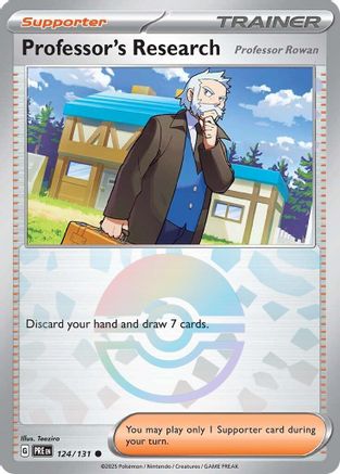 Professor's Research [Professor Rowan] (Poke Ball Pattern) 124/131 - Holofoil Prismatic Evolutions