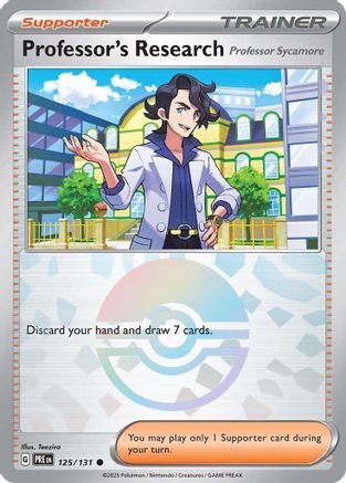 Professor's Research [Professor Sycamore] (Poke Ball Pattern) 125/131 - Holofoil Prismatic Evolutions