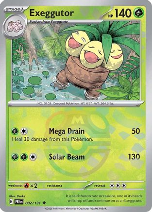 Exeggutor (Master Ball Pattern) 002/131 - Holofoil Prismatic Evolutions