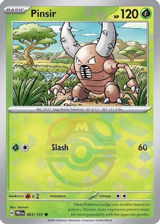 Pinsir (Master Ball Pattern) 003/131 - Holofoil Prismatic Evolutions