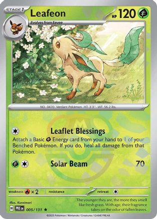 Leafeon (Master Ball Pattern) 005/131 - Holofoil Prismatic Evolutions