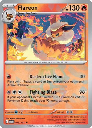 Flareon (Master Ball Pattern) 013/131 - Holofoil Prismatic Evolutions