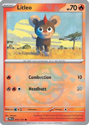 Litleo (Master Ball Pattern) 015/131 - Holofoil Prismatic Evolutions