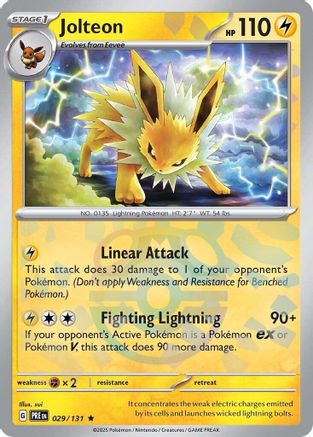 Jolteon (Master Ball Pattern) 029/131 - Holofoil Prismatic Evolutions