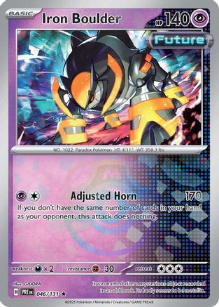 Iron Boulder (Master Ball Pattern) 046/131 - Holofoil Prismatic Evolutions