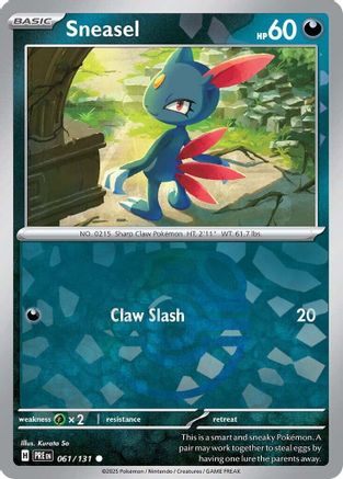 Sneasel (Master Ball Pattern) 061/131 - Holofoil Prismatic Evolutions