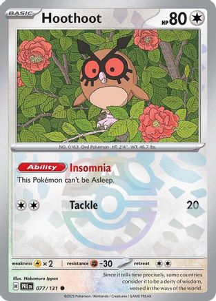 Hoothoot (Master Ball Pattern) 077/131 - Holofoil Prismatic Evolutions