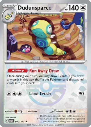 Dudunsparce (Master Ball Pattern) 080/131 - Holofoil Prismatic Evolutions