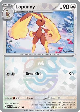 Lopunny (Master Ball Pattern) 084/131 - Holofoil Prismatic Evolutions