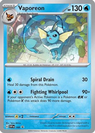 Vaporeon (Cosmos Holo) 168  - Holofoil SV Scarlet & Violet Promo Cards