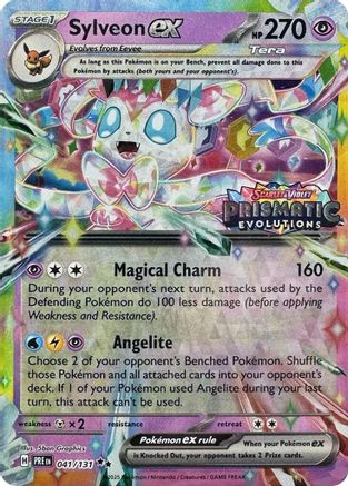 Sylveon ex (Prismatic Evolutions Stamp) 041/131  - Holofoil Miscellaneous Cards & Products