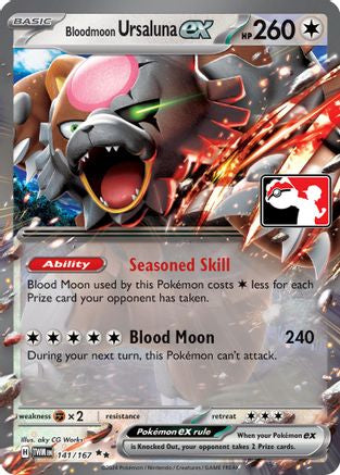 Bloodmoon Ursaluna ex 141  - Holofoil Prize Pack Series Cards