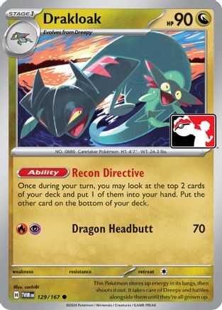 Drakloak 129/167  - Holofoil Prize Pack Series Cards