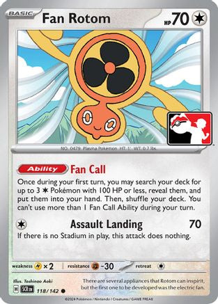 Fan Rotom 118/142  - Holofoil Prize Pack Series Cards