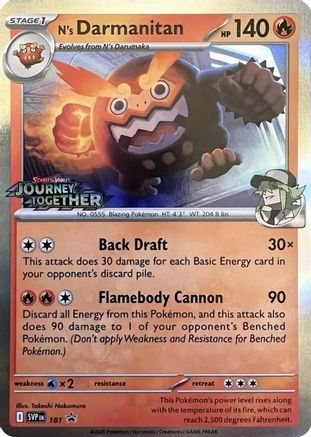 N's Darmanitan (Prerelease) 181  - Holofoil SV Scarlet & Violet Promo Cards